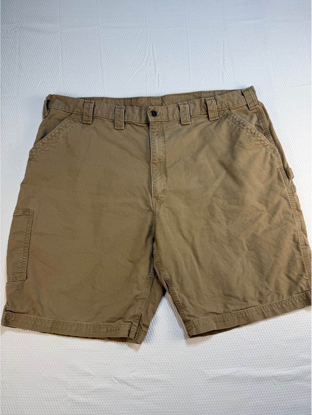 Carhartt B147 Men’s 46 Dark Khaki Canvas Utility Work Carpenter Shorts 10”